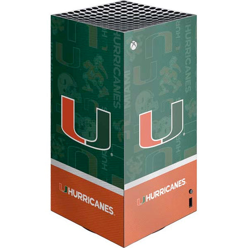 University of Miami U Hurricanes XBox Series X Digital Edition Console Skin